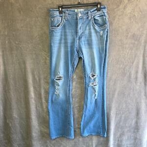 Y Jeans Distressed Juniors Flare Jeans Size 15/16